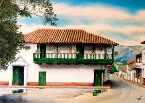 José Orlando López Molina, artista de la pintura, nacido en Tibasosa, Boyacá