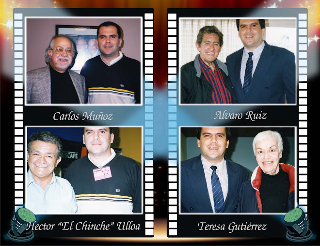 Víctor Manuel Rebellón Zea con Carlos Muñoz, Alvaro Ruiz, Hector "El Chinche" Ulloa y Teresa Gutiérrez